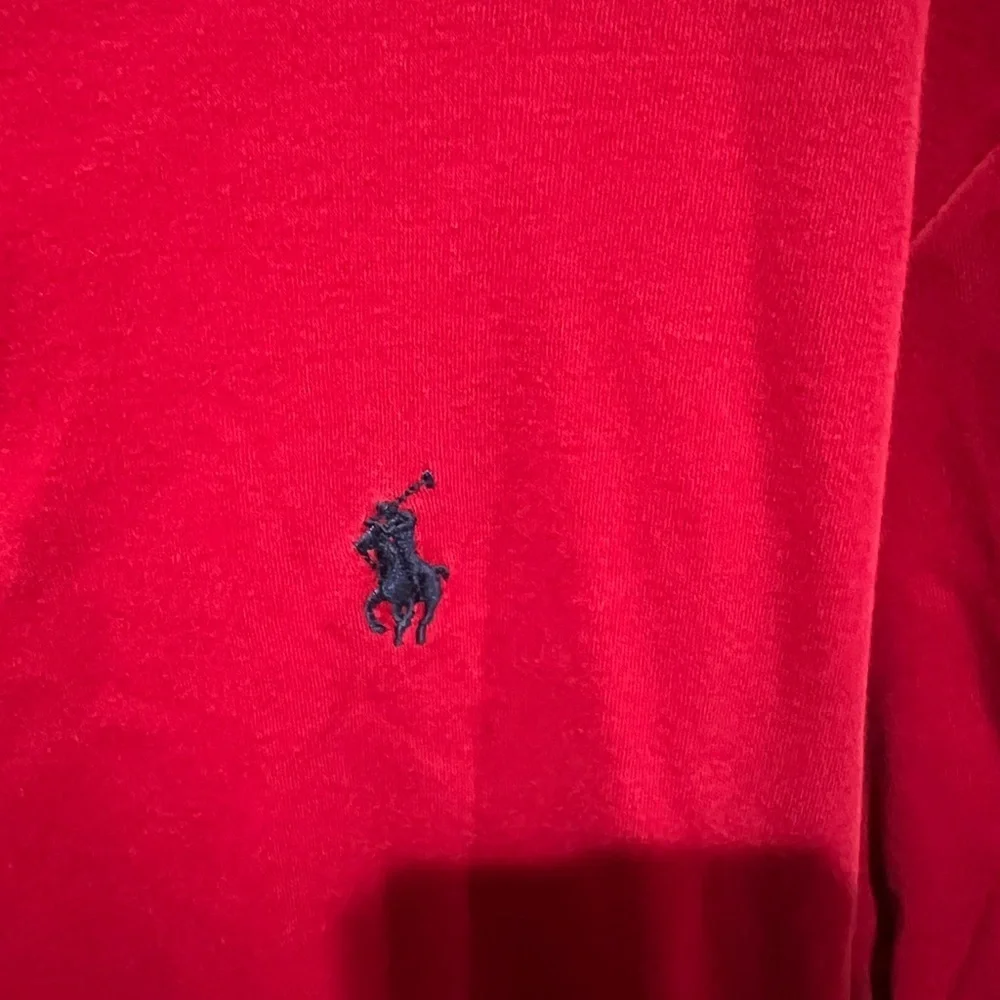 Ralph Lauren Classic Red Polo Shirt Navy Pony Size Small Cotton